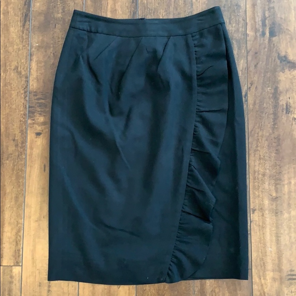 Kate Spade black ruffle pencil skirt